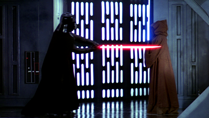 Momento de la muerte de Ben Kenobi en A New Hope.